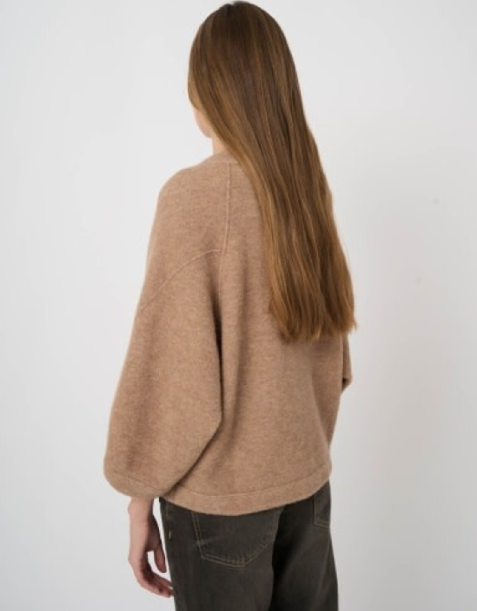 REPEAT CASHMERE Cardigan w/Indented Sleeve