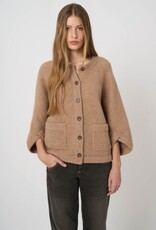 REPEAT CASHMERE Cardigan w/Indented Sleeve