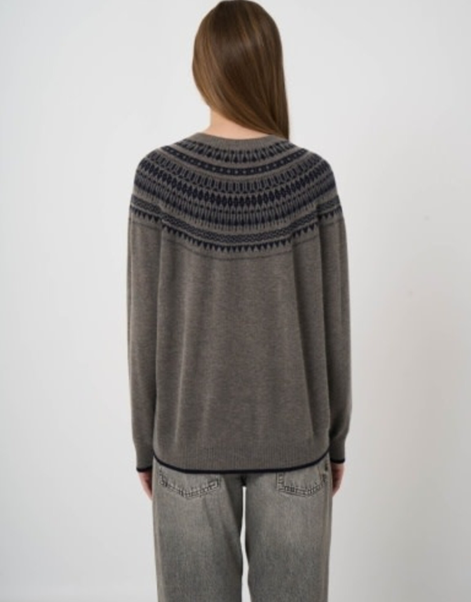 REPEAT CASHMERE Fair Isle Pullover
