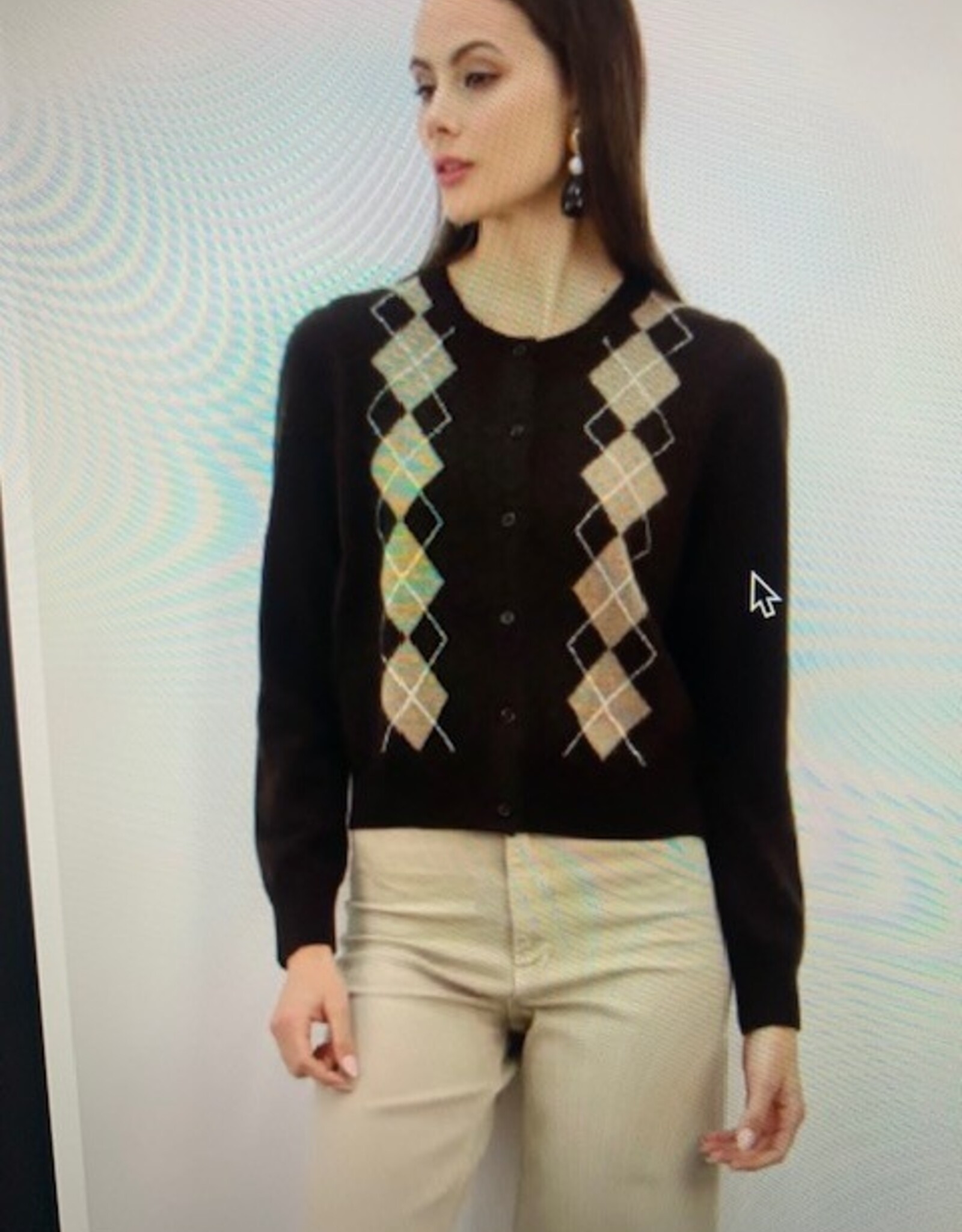 Argyle Cardigan WES2682H