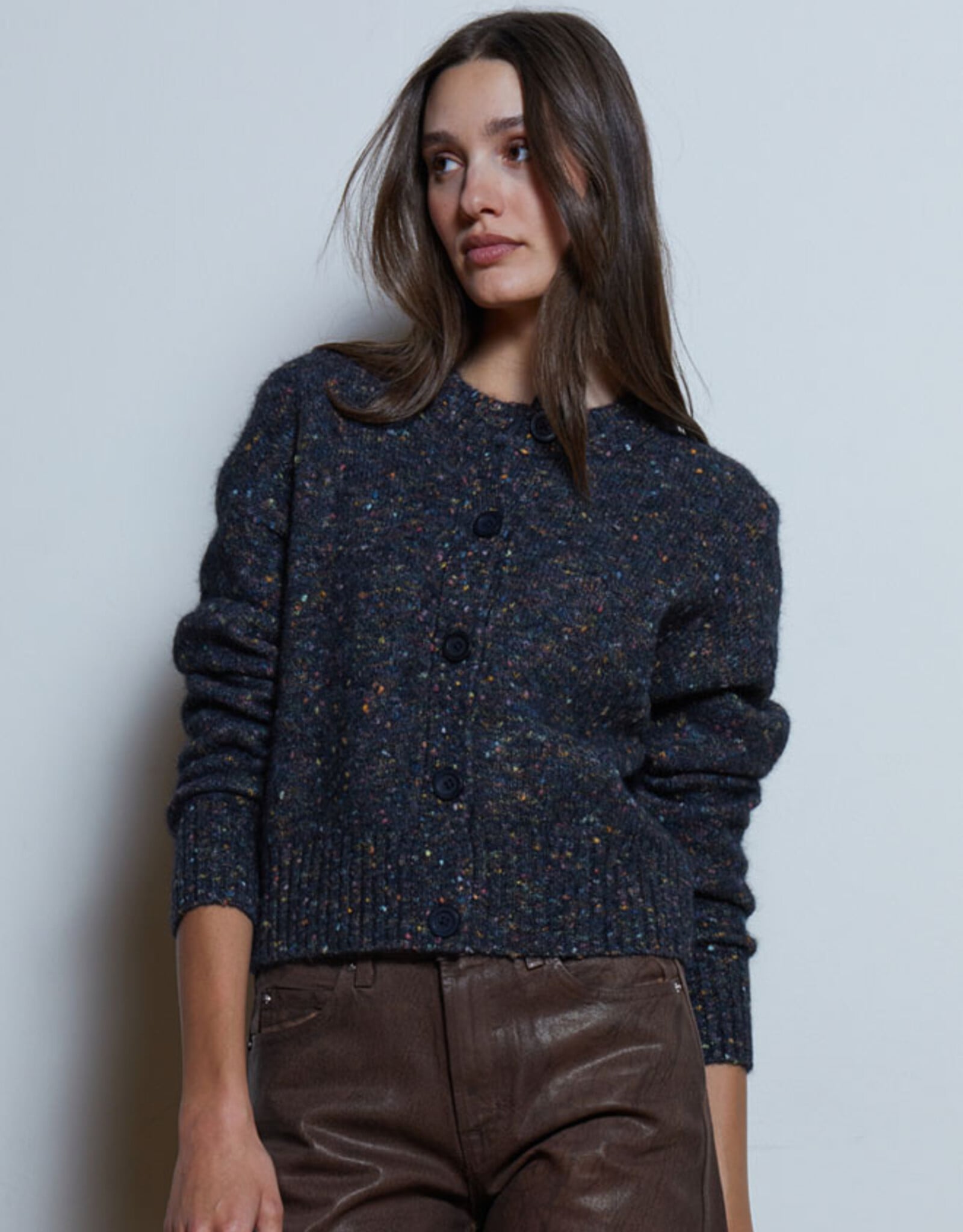 Autumn Cashmere Cropped Cardi NLM14793