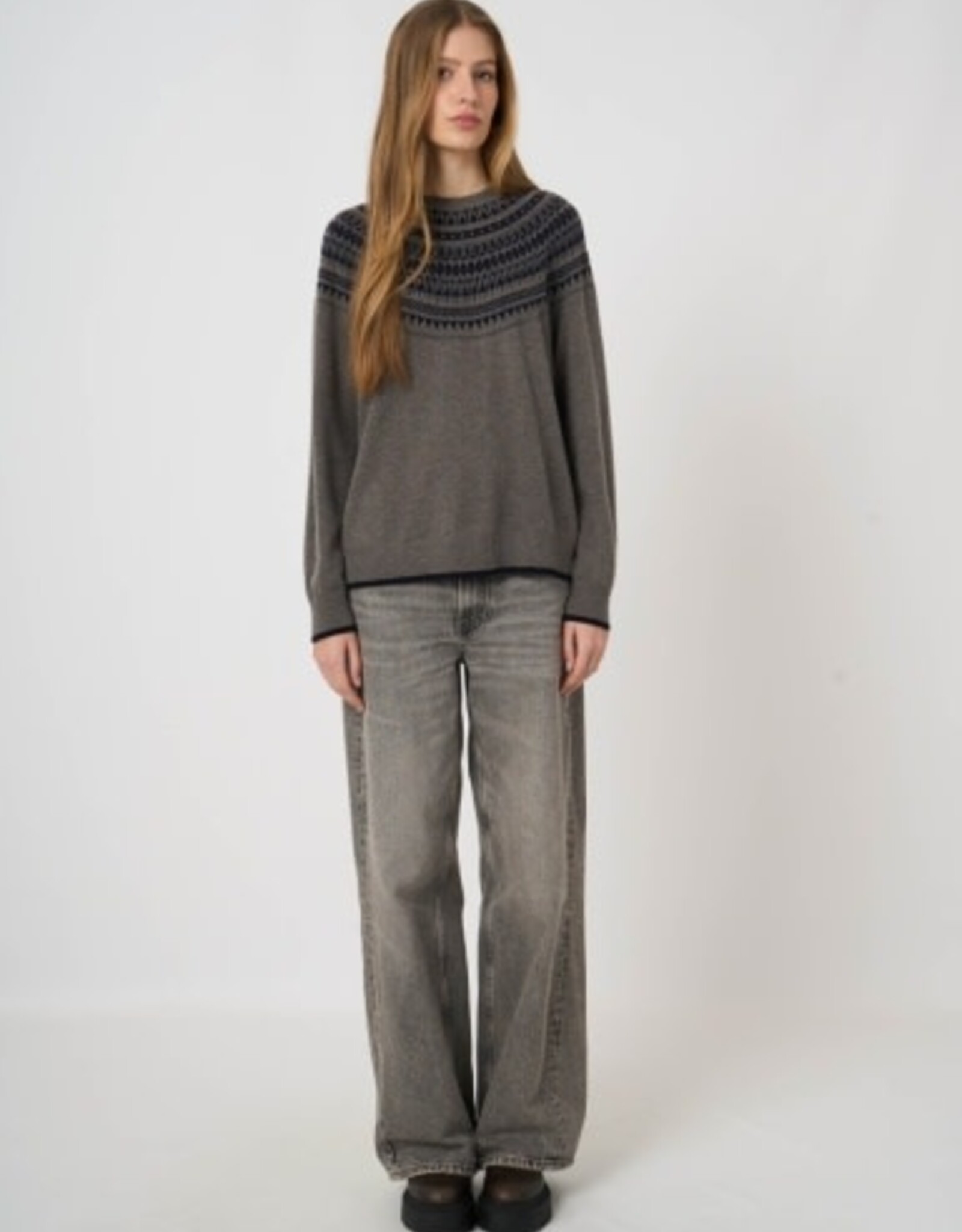REPEAT CASHMERE Fair Isle Pullover