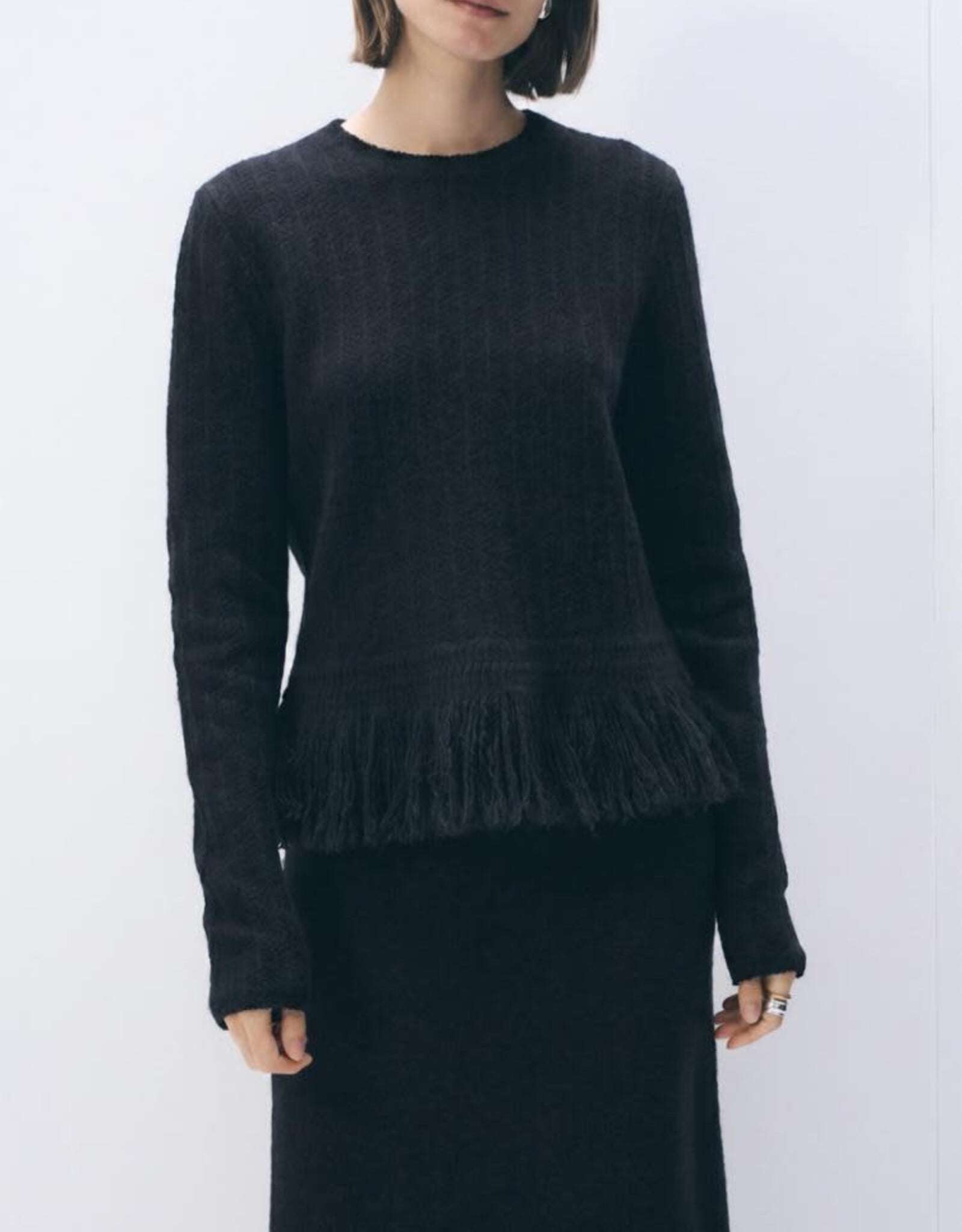 White + Warren Fringe Skirt 21811
