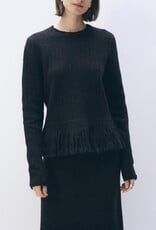 White + Warren Fringe Sweater