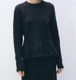 White + Warren Fringe Sweater