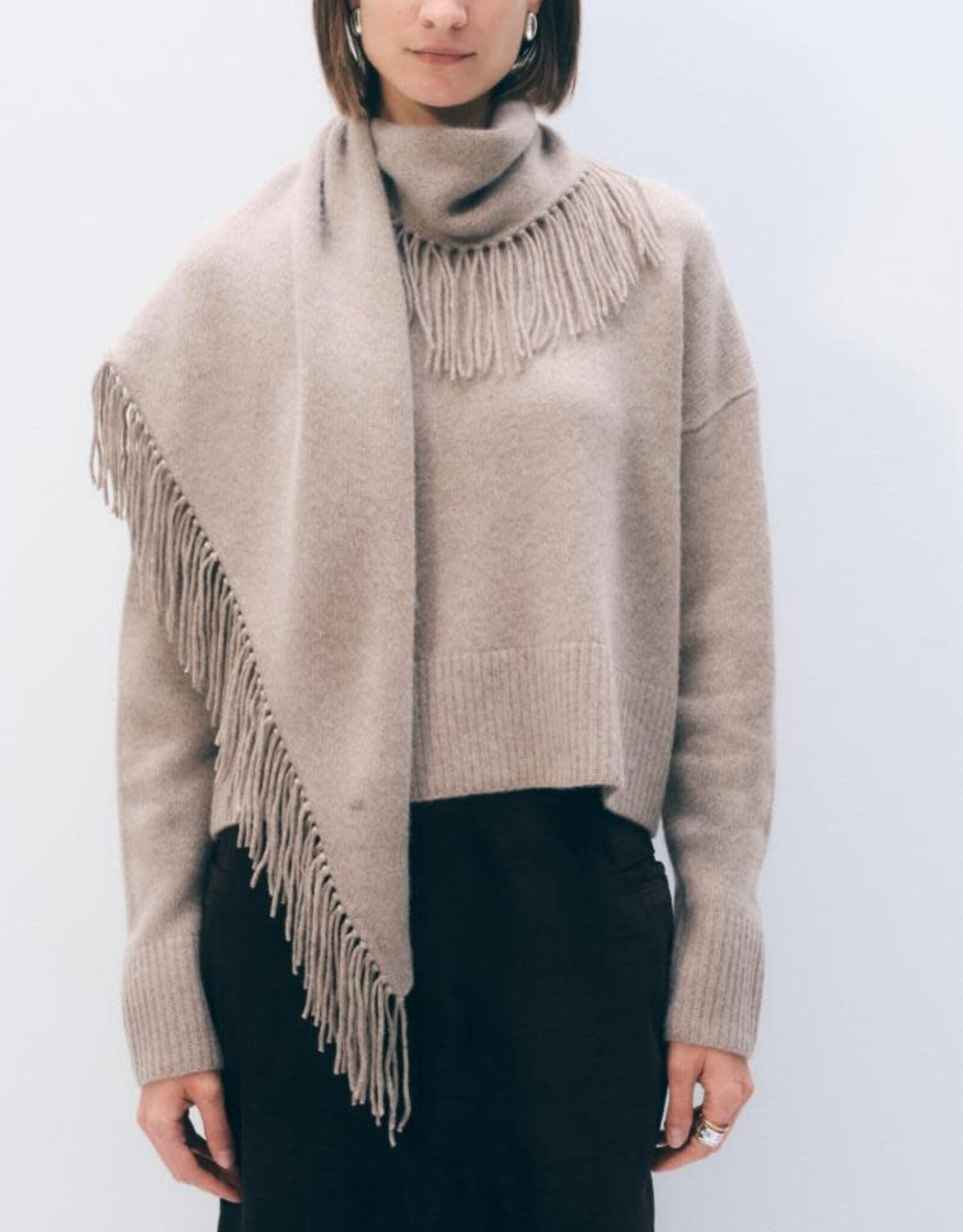 White + Warren Scarf Sweater