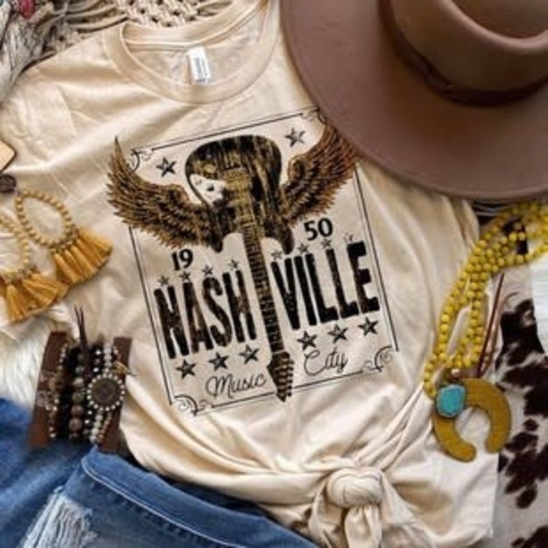 T-Shirt Snob Nashville Music City w/Guitar