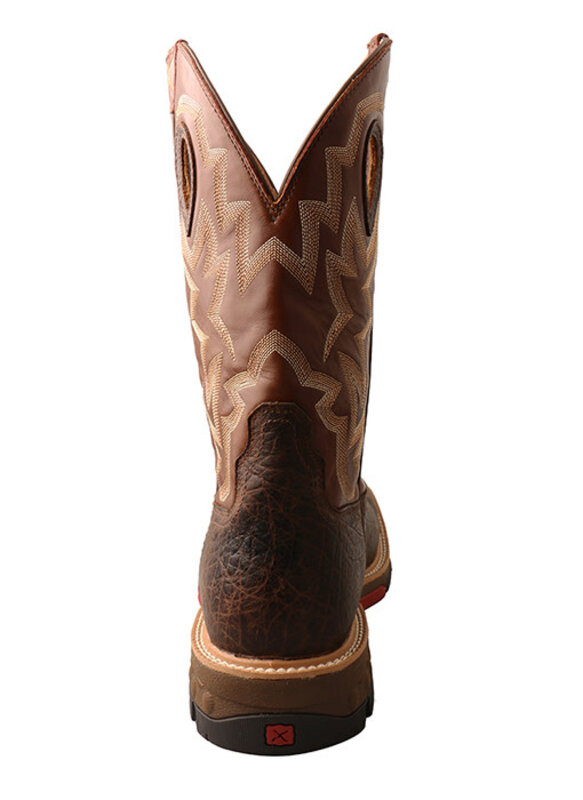 Twisted X Twisted X 12" Western Work Boot- Smokey Chocolate & Spice