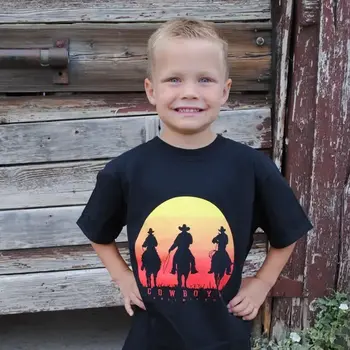 Sunset Cowboy Youth Tee