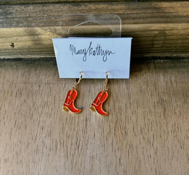 Mary Kathryn Design Orange Cowboy Boot Huggies