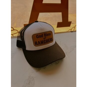 McIntire Saddlery McIntire Saddlery Foam Trucker Brown/White God Bless the Ranchers