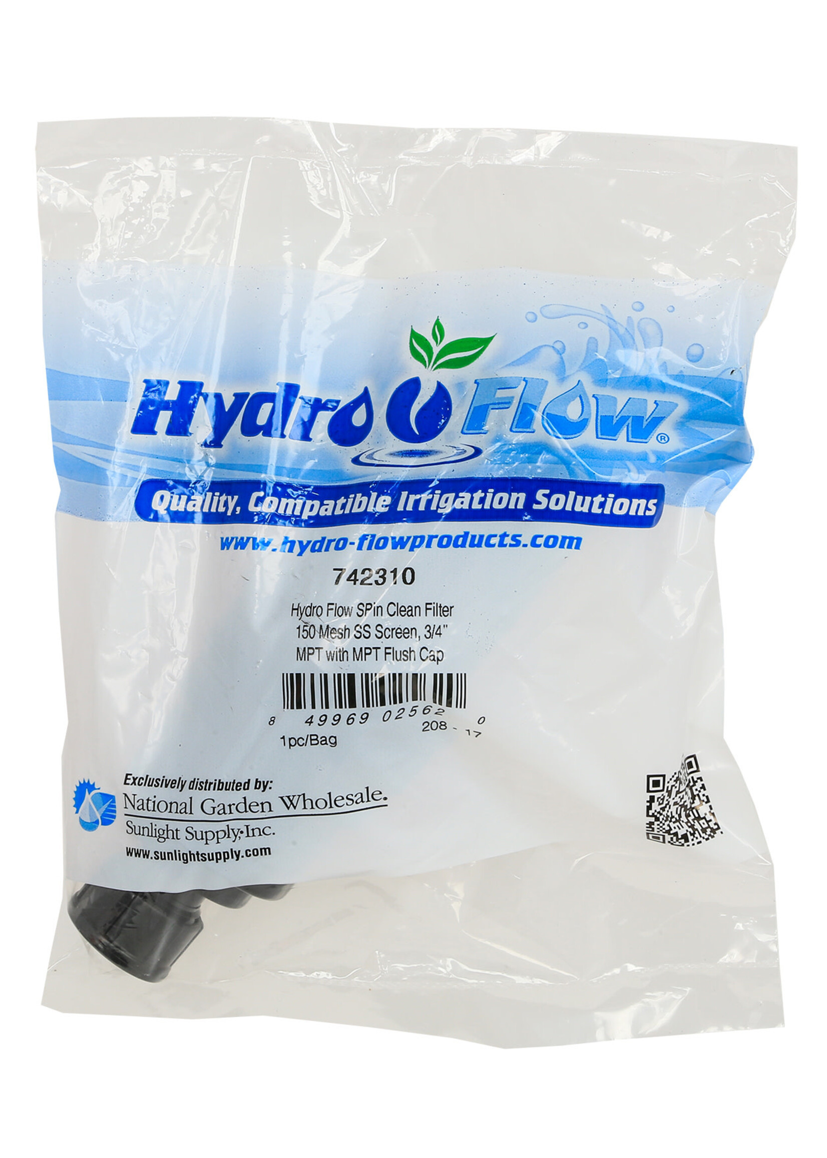 Hydro Flow Hydro Flow Spin Clean Filter - 150 Mesh SS Screen 3/4 inch MPT w/ MPT Flush Cap