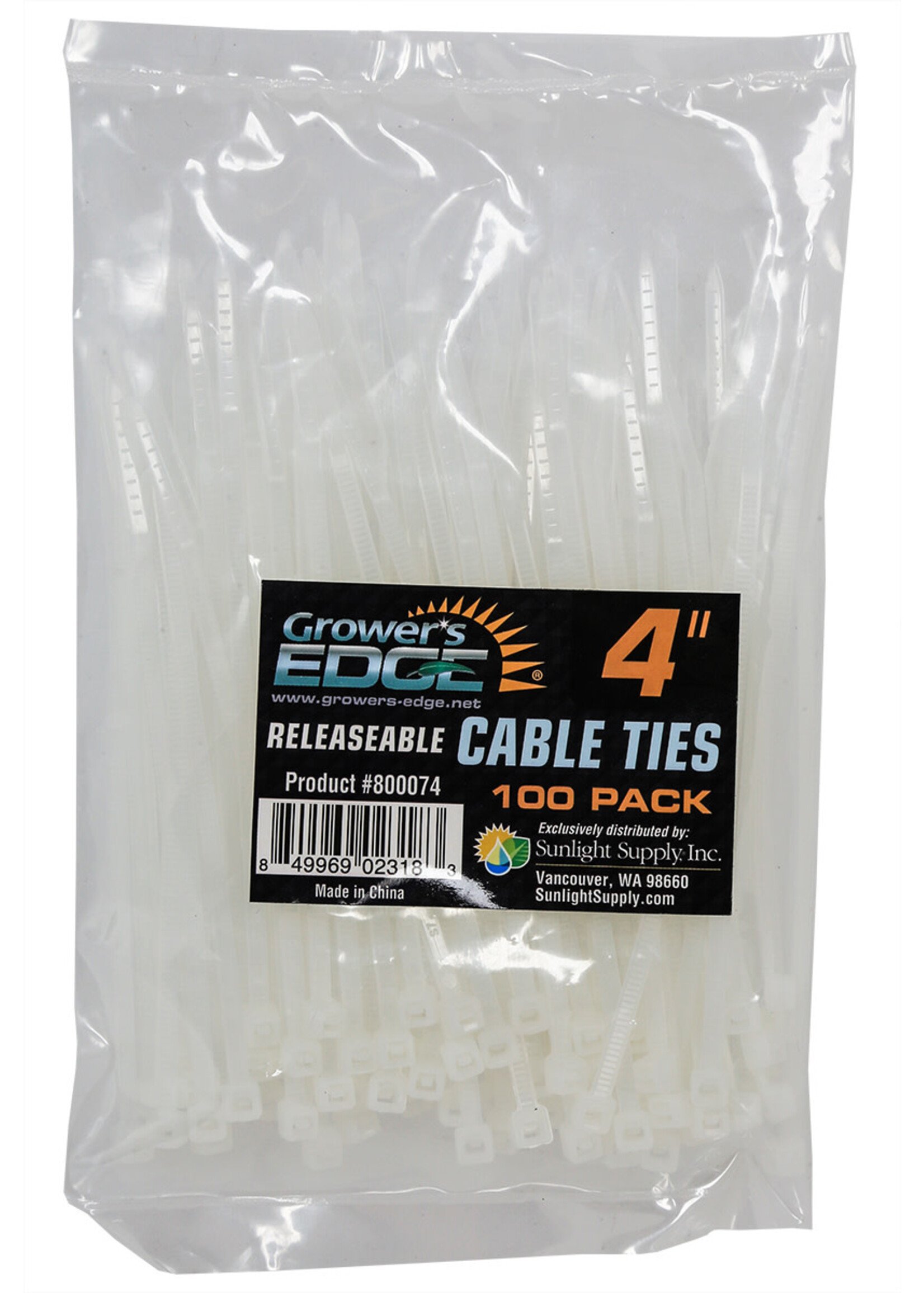 Growers Edge Grower's Edge 4 in Releasable/Reusable Cable Tie 100/Pack