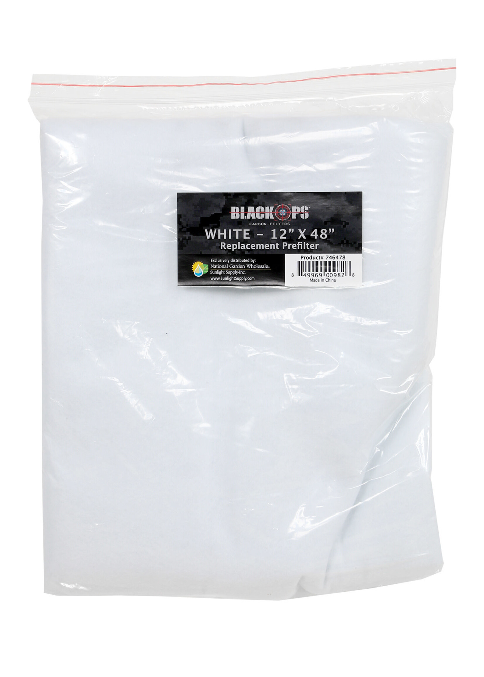 Black Ops Black Ops Replacement Pre-Filter 12 in x 48 in White