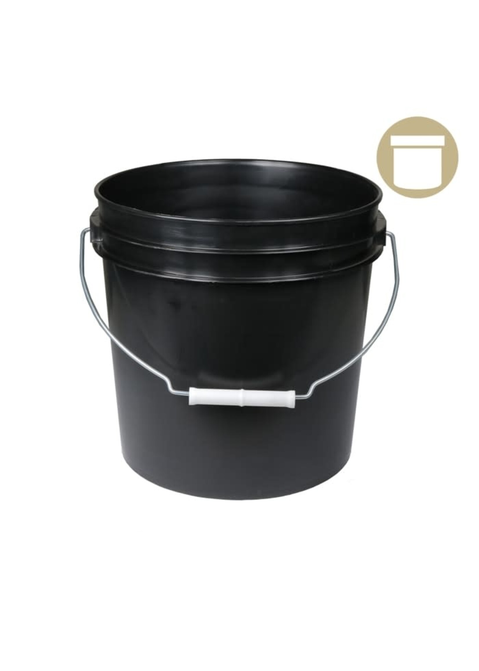 None 2 Gal. Black Bucket w/ handle