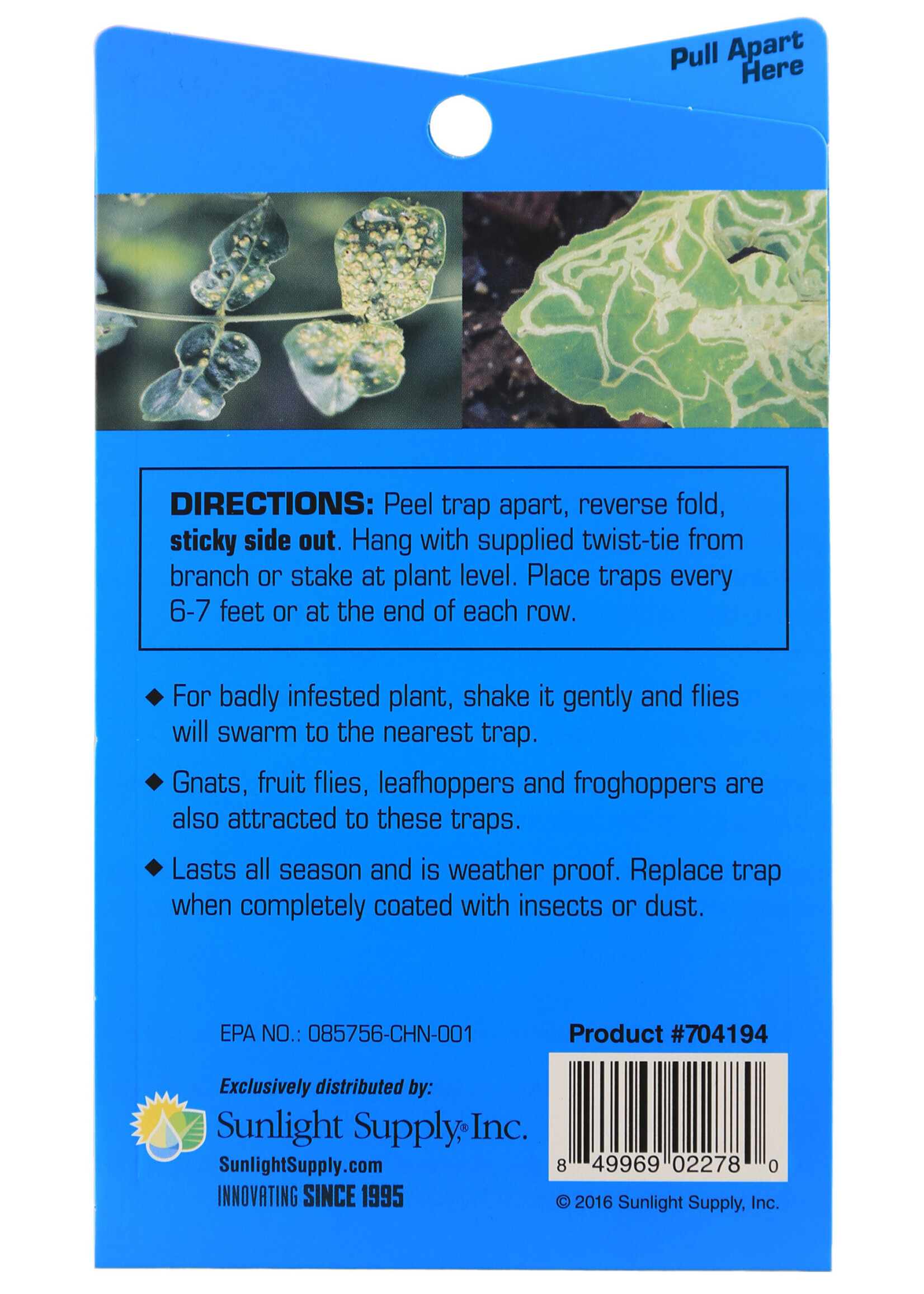 Growers Edge Grower's Edge Thrips & Leafminer Sticky Trap 5/Pack (80/Cs)
