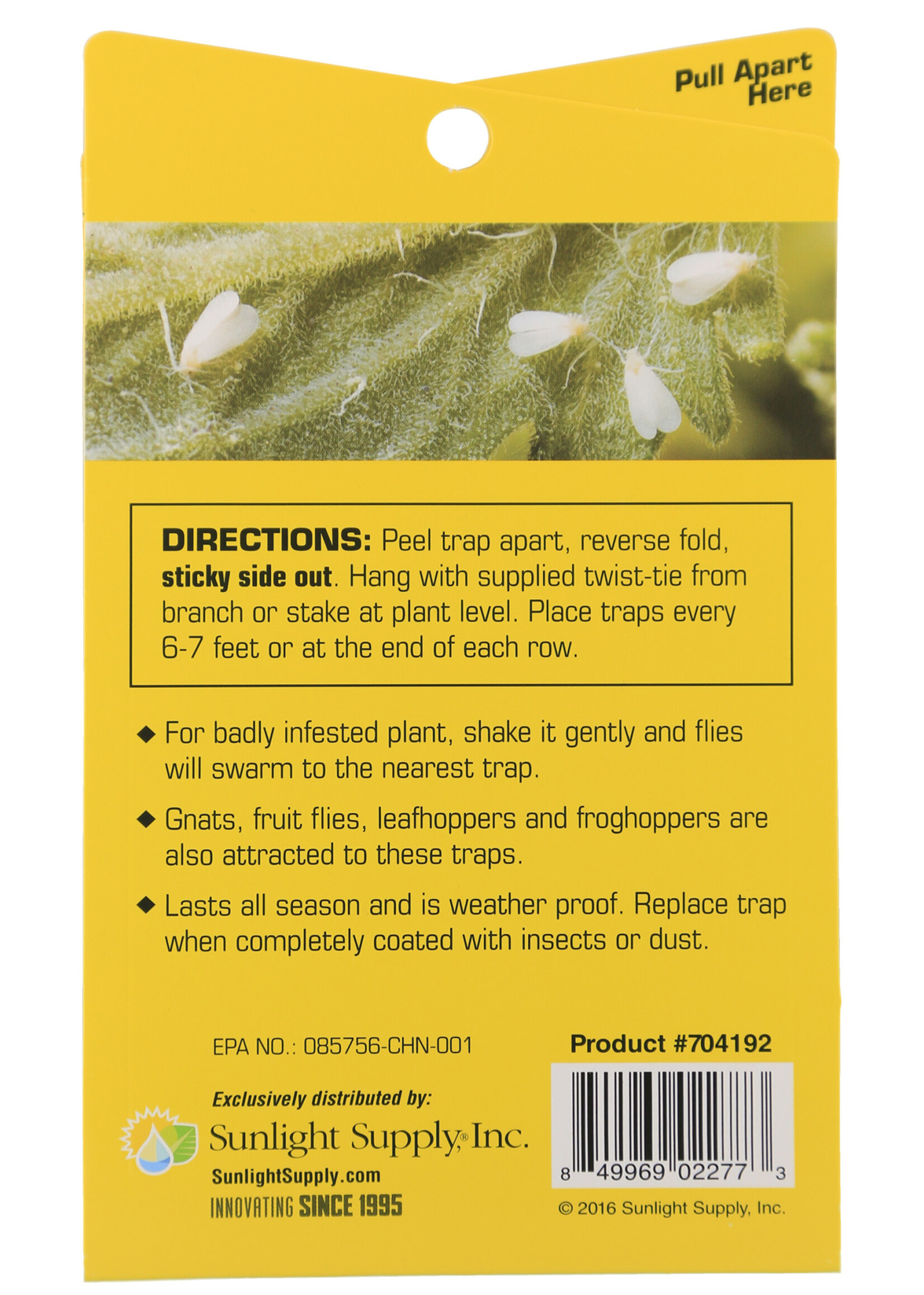 Growers Edge Grower's Edge Aphid Whitefly Sticky Trap 5/Pack (80/Cs)