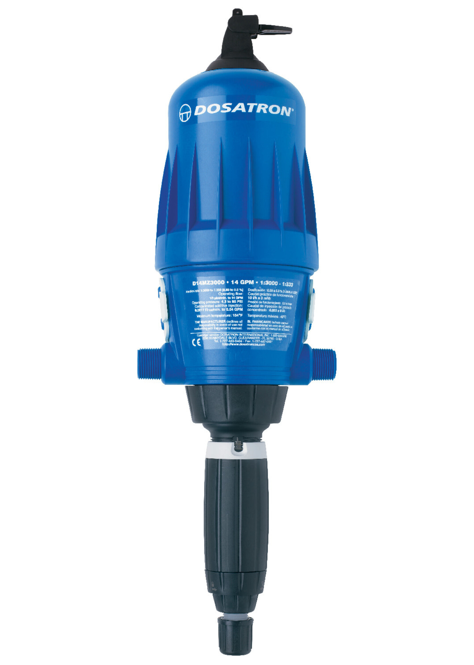 Dosatron Dosatron Water Powered Doser 14 GPM 1:3000 to 1:333 - 3/4 in [D14MZ3000VFBPHY]