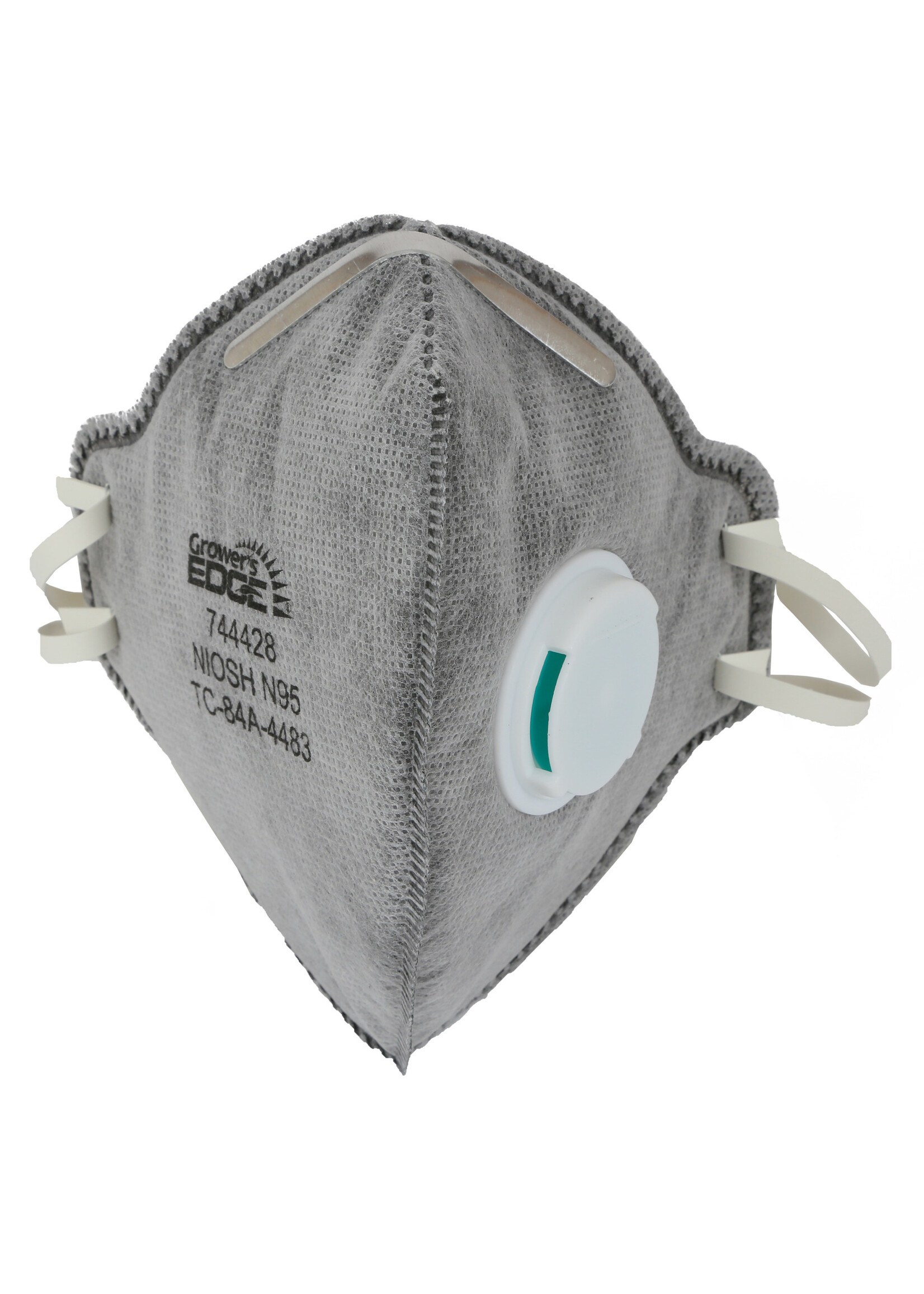 Growers Edge Vertical Fold-Flat Respirator Mask w/ Valve (10pk)