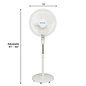 Hurricane Hurricane Supreme Oscillating Stand Fan w/ Remote - 16 in - White