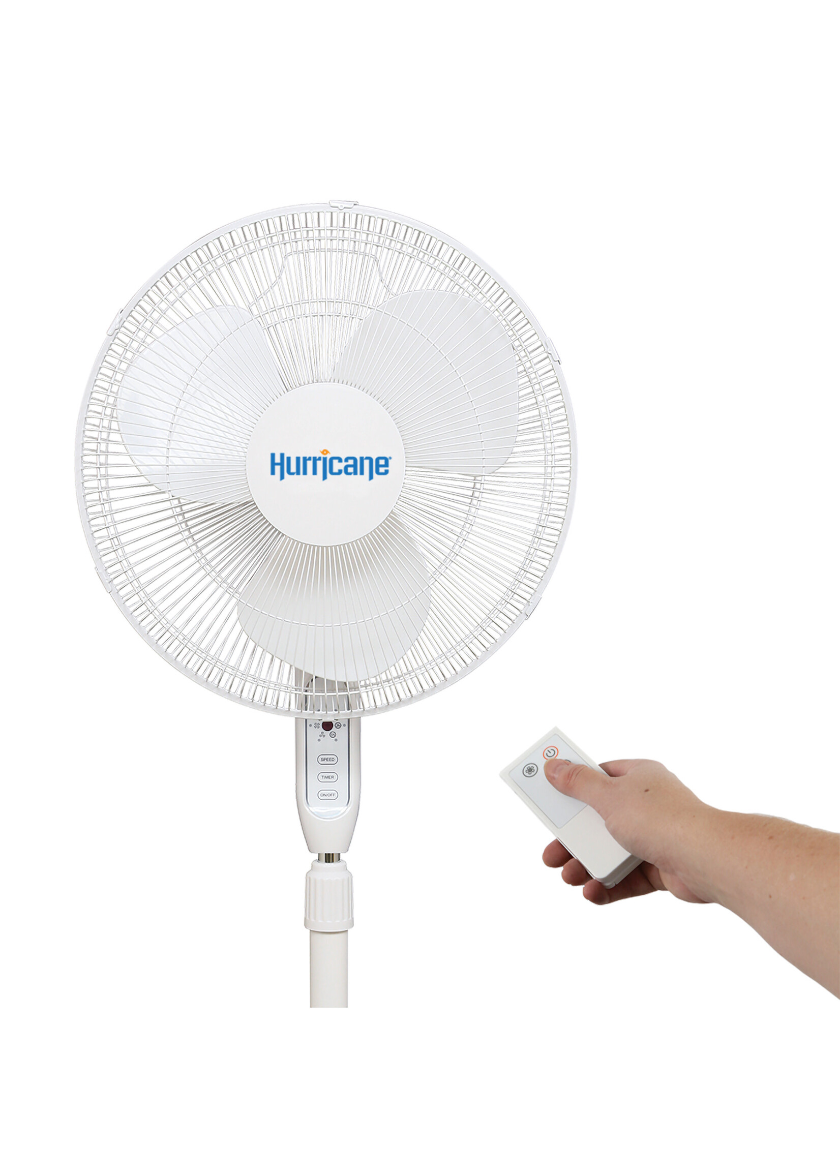 Hurricane Hurricane Supreme Oscillating Stand Fan w/ Remote - 16 in - White