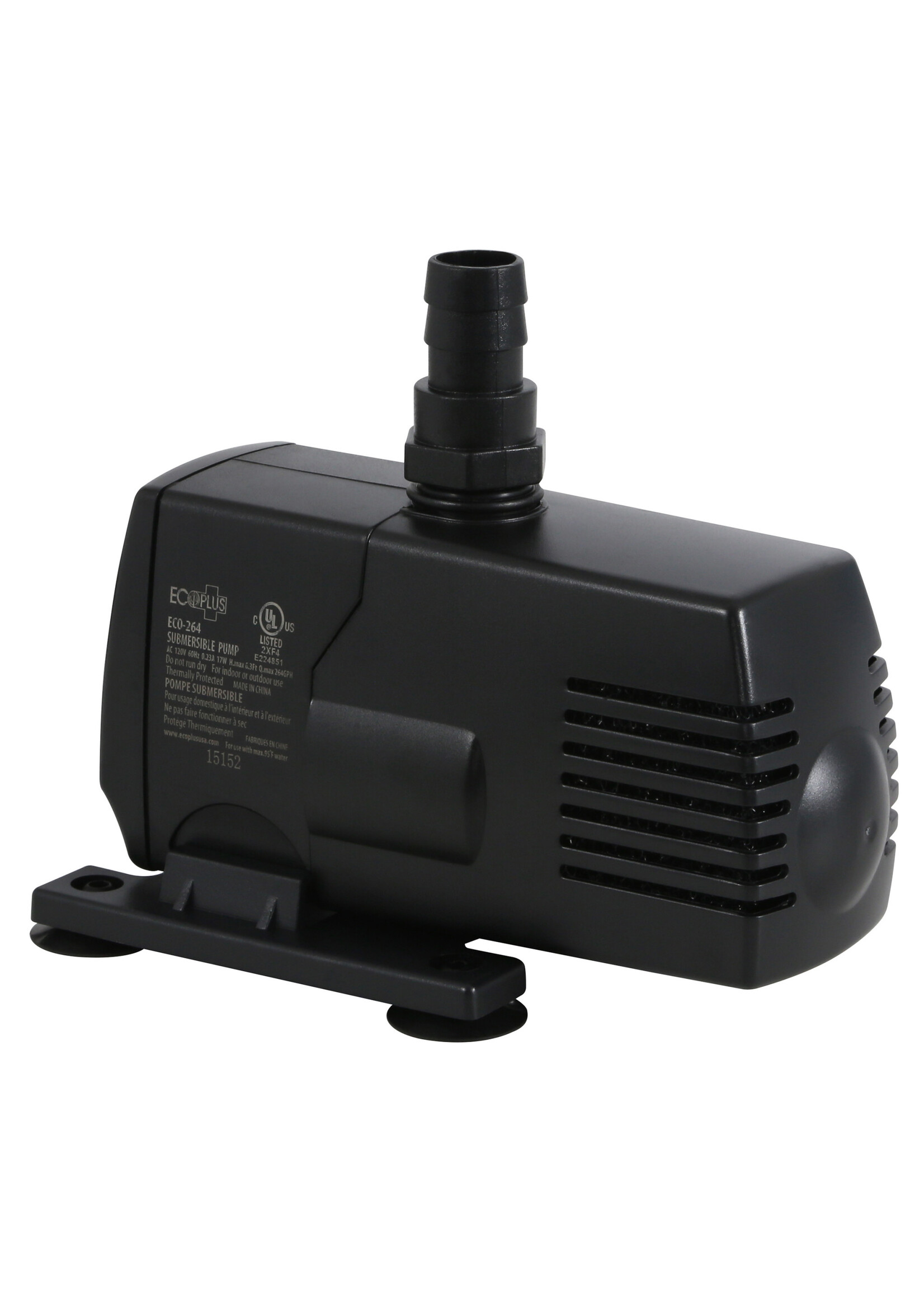 Eco Plus EcoPlus Eco 264 Fixed Flow Submersible/Inline Pump 290 GPH (18/Cs)