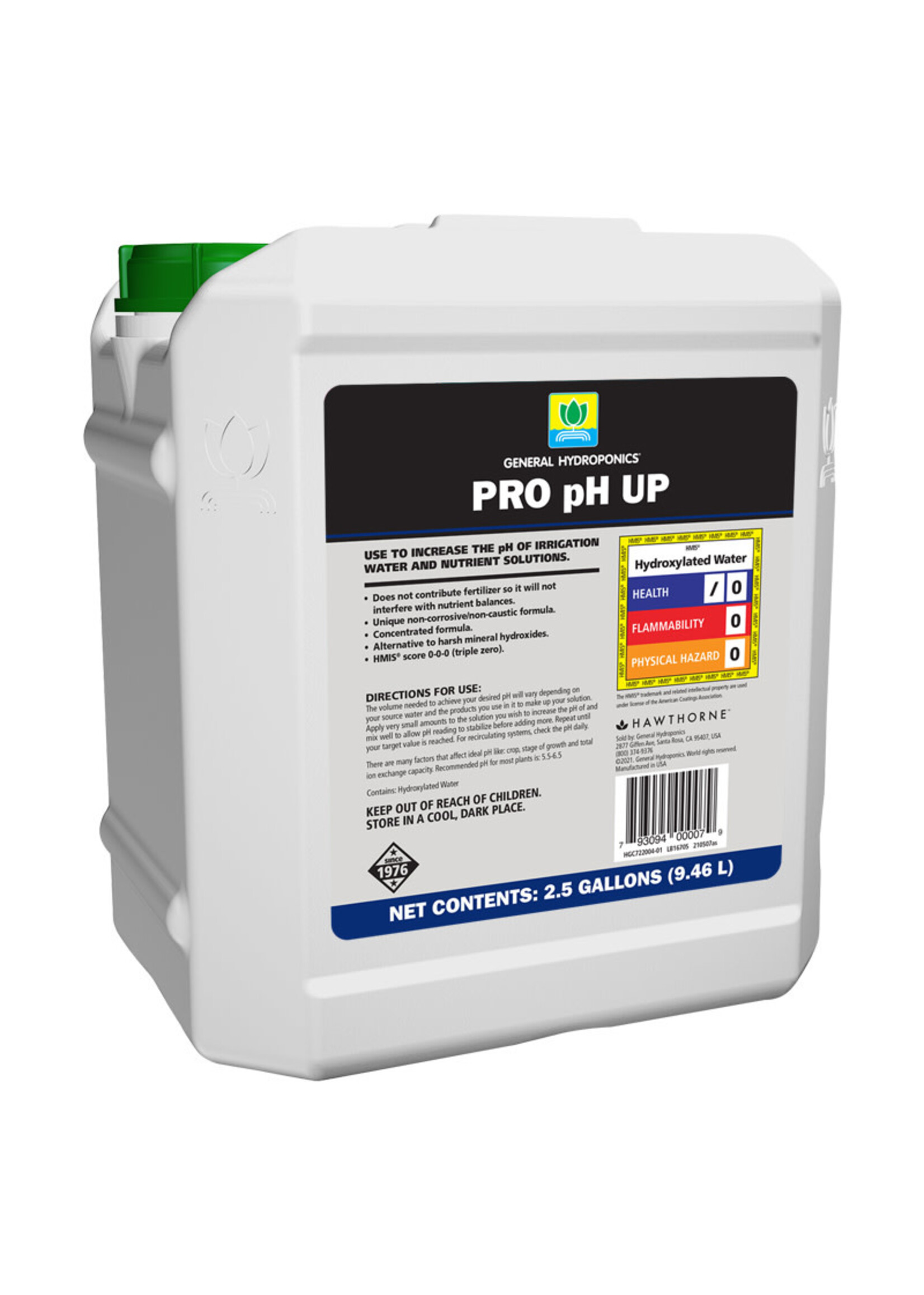General Hydroponics GH PRO pH Up 2.5 gal (2/CS)