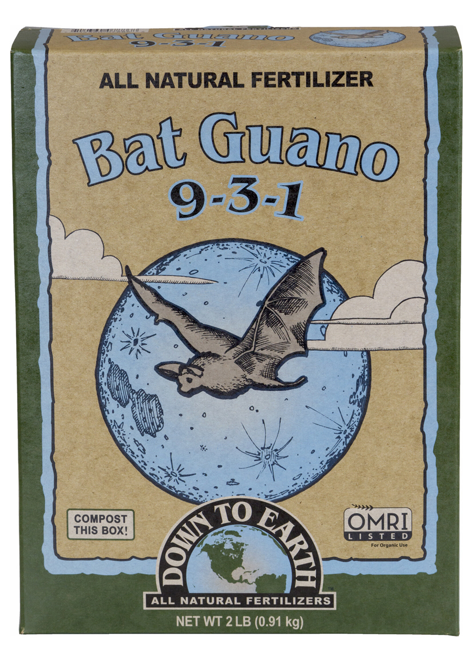 Down To Earth Down to Earth BAT GUANO 7-3-1 OMRI 2 lb 6/CS
