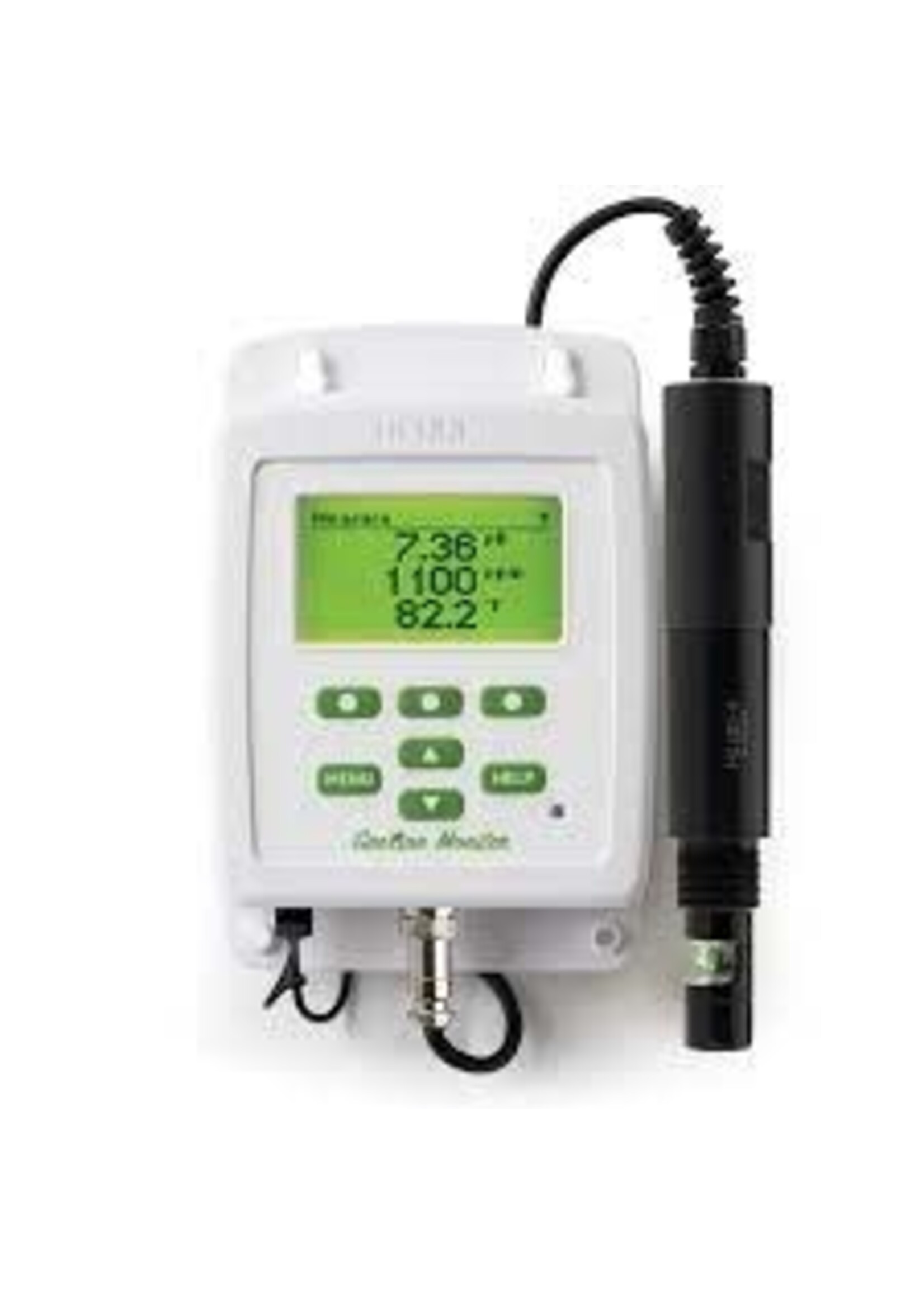 GroLine pH, EC/TDS and temperature monitor for nutrient  solutions supplied with HI1285-9 probe with 3/4" threaded  connection; 115 VAC