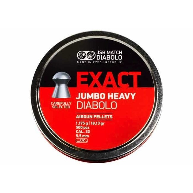 JSB Match Diabolo Exact Jumbo Heavy .22 Cal, 18.13gr - 500ct