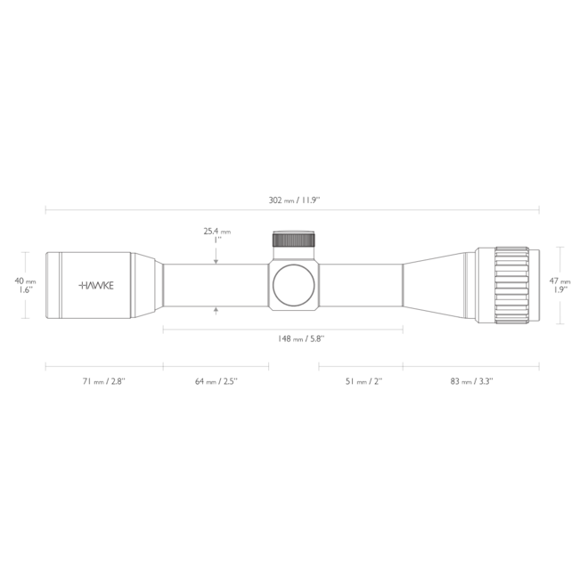Hawke Vantage 4x32 AO Mil-Dot