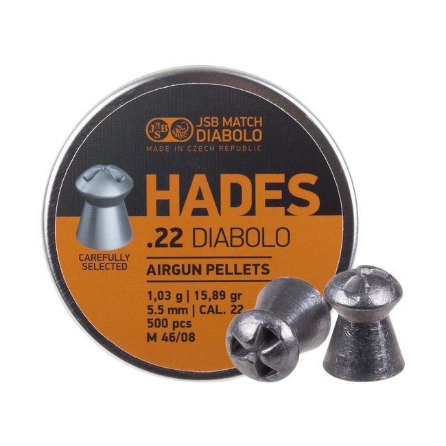 JSB Match Diabolo Hades Jumbo .22 Cal - 15.89gr - 500ct