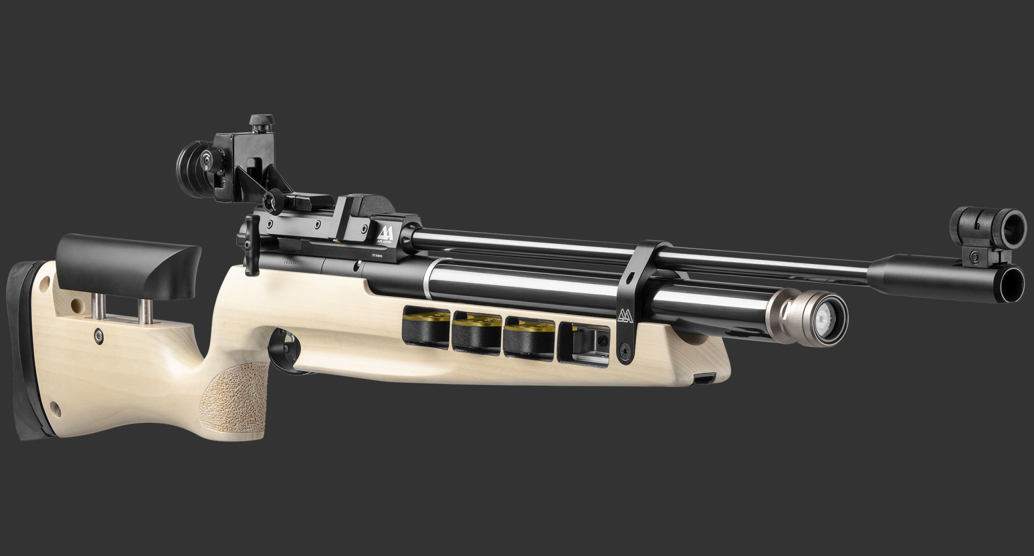 Air Arms S400 MPR Biathalon .177 Cal, White Poplar Ambidextrous (495