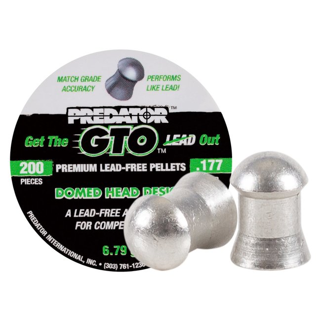 Predator International Predator GTO Round Nose .177 Cal, 6.79gr Lead-Free - 200ct