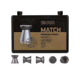 JSB Match Diabolo JSB Match Premium Light, .177 Cal, 7.72 Grains, Wadcutter, 200ct