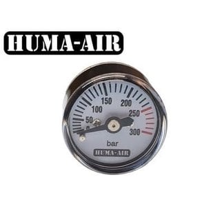 Huma-Air 25mm Round Pressure Gauge - 250 BAR