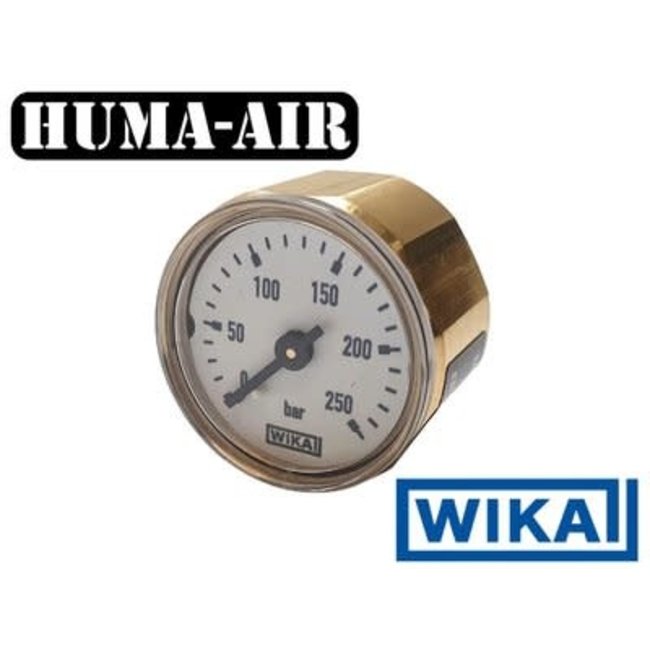 WIKA 28mm Pressure Gauge - 250 BAR - White