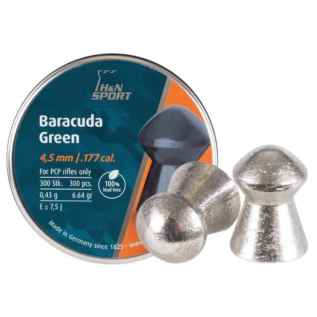 H&N Baracuda Green Lead-Free .177 Cal, 6.64gr