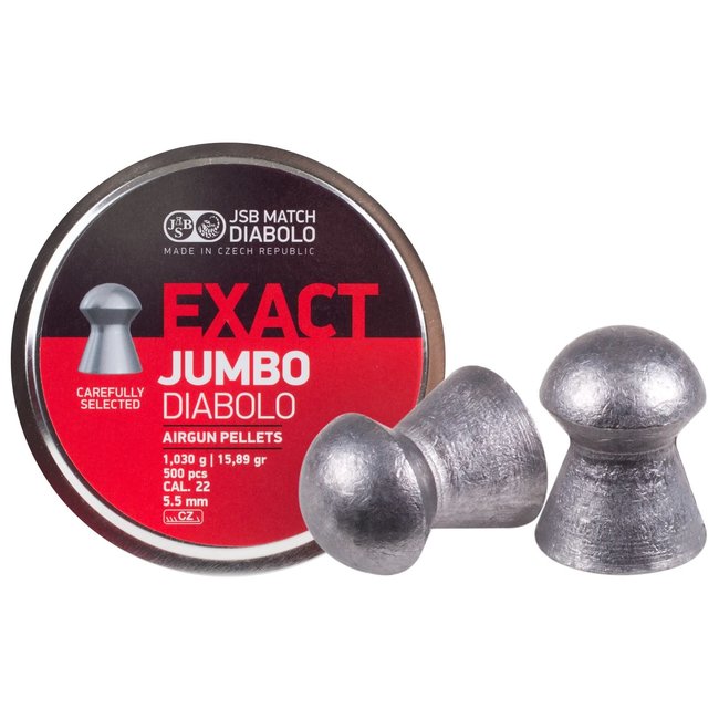 JSB Match Diabolo JSB Exact Jumbo .22 Cal - 15.89gr - 500ct -