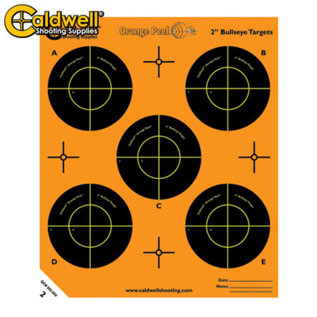 Caldwell Orange Peel 2" Bulls-Eye Targets - 10pk