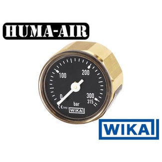 WIKA 28mm Pressure Gauge - 250 BAR - Black