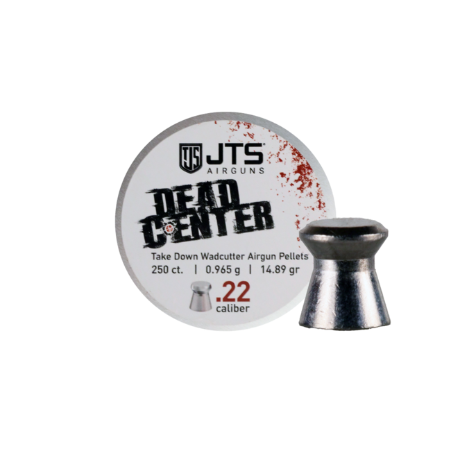JTS Dead Center Precision Pellets .22 Cal Wadcutter - 14.89gr - 250ct