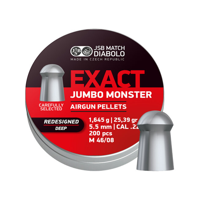 JSB Match Diabolo Redesigned Jumbo Monster - DEEP SKIRT .22 Cal - 25.39gr