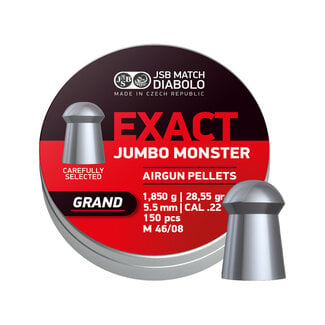 JSB Match Diabolo Exact Jumbo Monster GRAND .22 Cal - 28.55gr