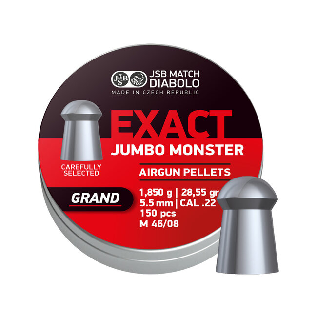JSB Match Diabolo Exact Jumbo Monster GRAND .22 Cal - 28.55gr