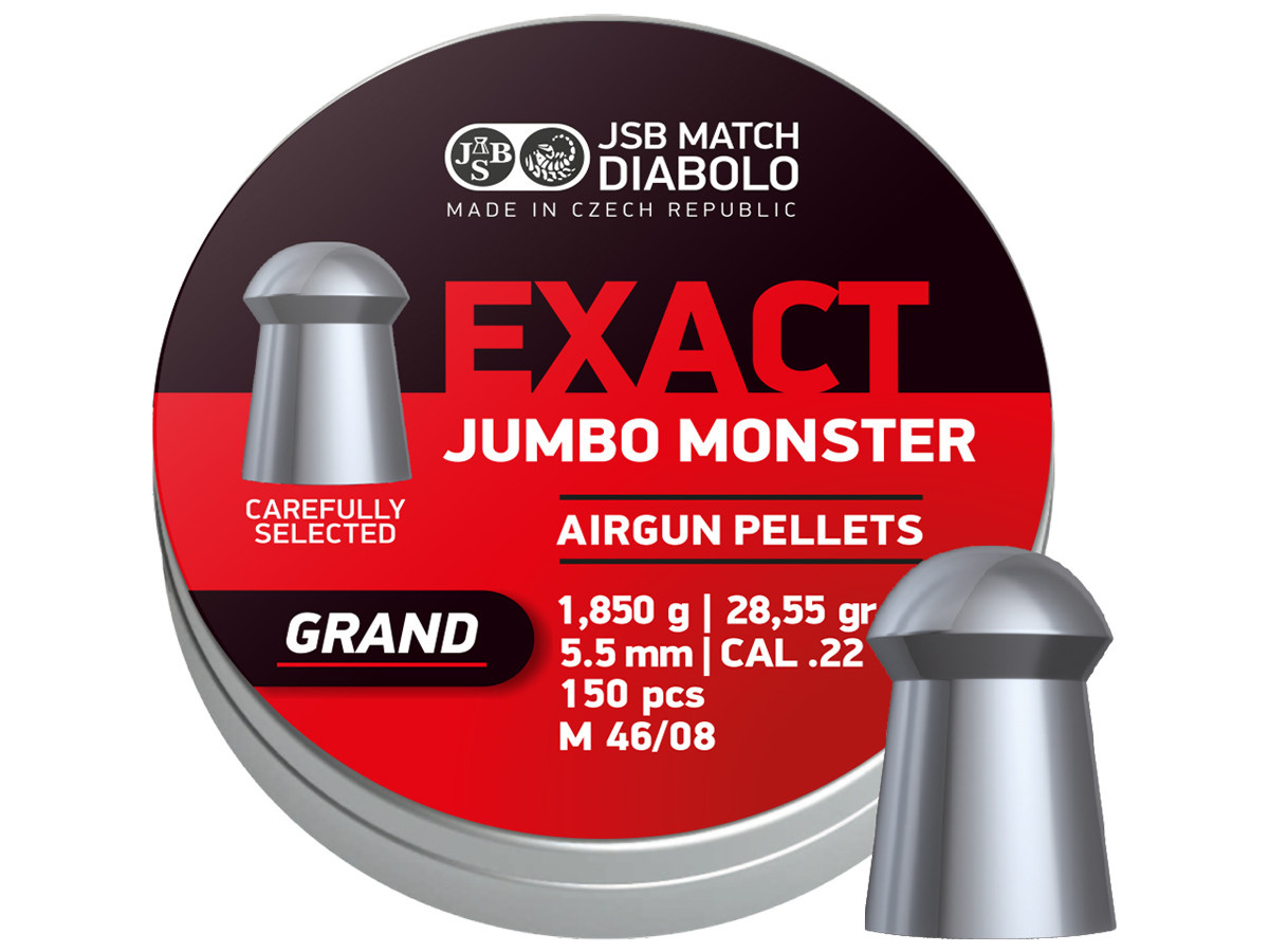 JSB Exact Jumbo Monster GRAND .22 Cal - 28.55gr - Airgun Source Canada