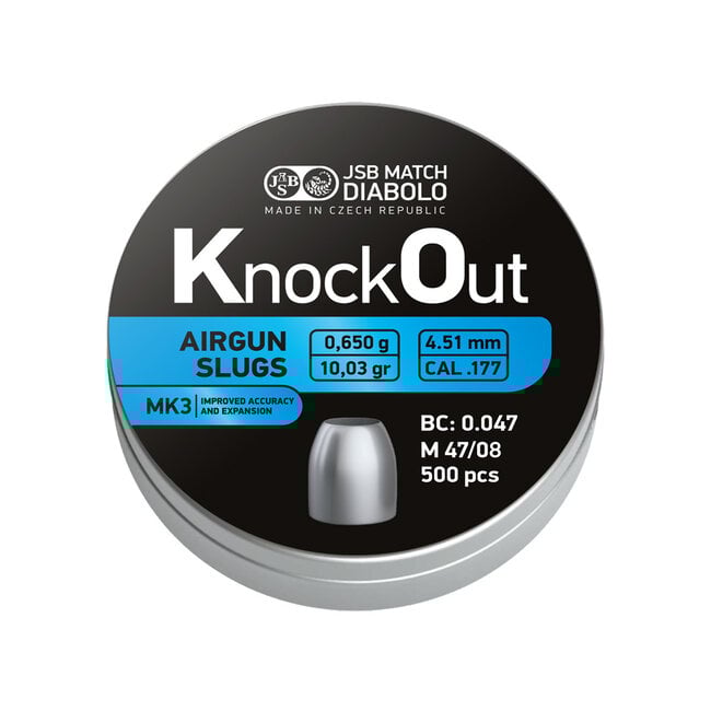JSB Match Diabolo KnockOut .177 MK3 4.51 dia. deeper HP, skirt flare