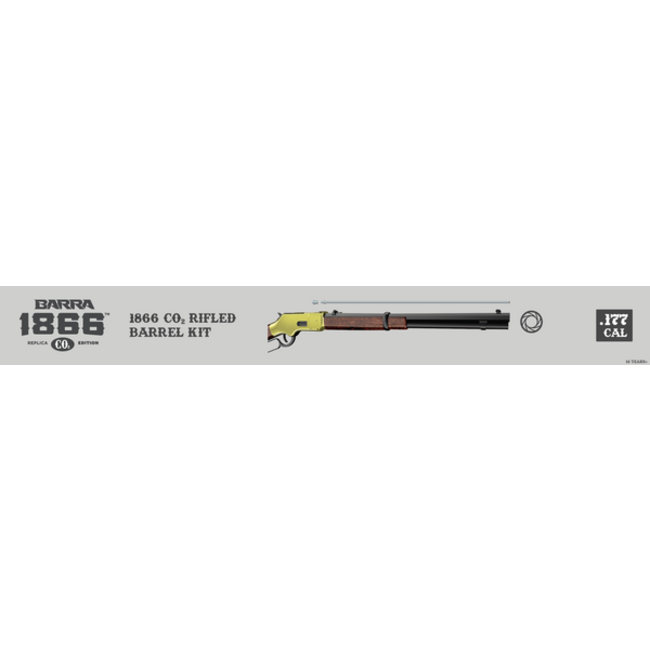 Barra 1866 CO2 .177 Rifled Barrel Kit: Includes Barrel, Adapter & 10 Shells