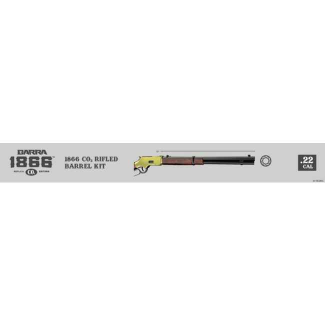 Barra 1866 CO2 .22 Rifled Barrel Kit: Includes Barrel, Adapter & 10 Shells
