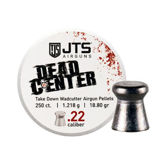 JTS Dead Center Precision Pellets .22 Cal Wadcutter - 18.80r - 250ct